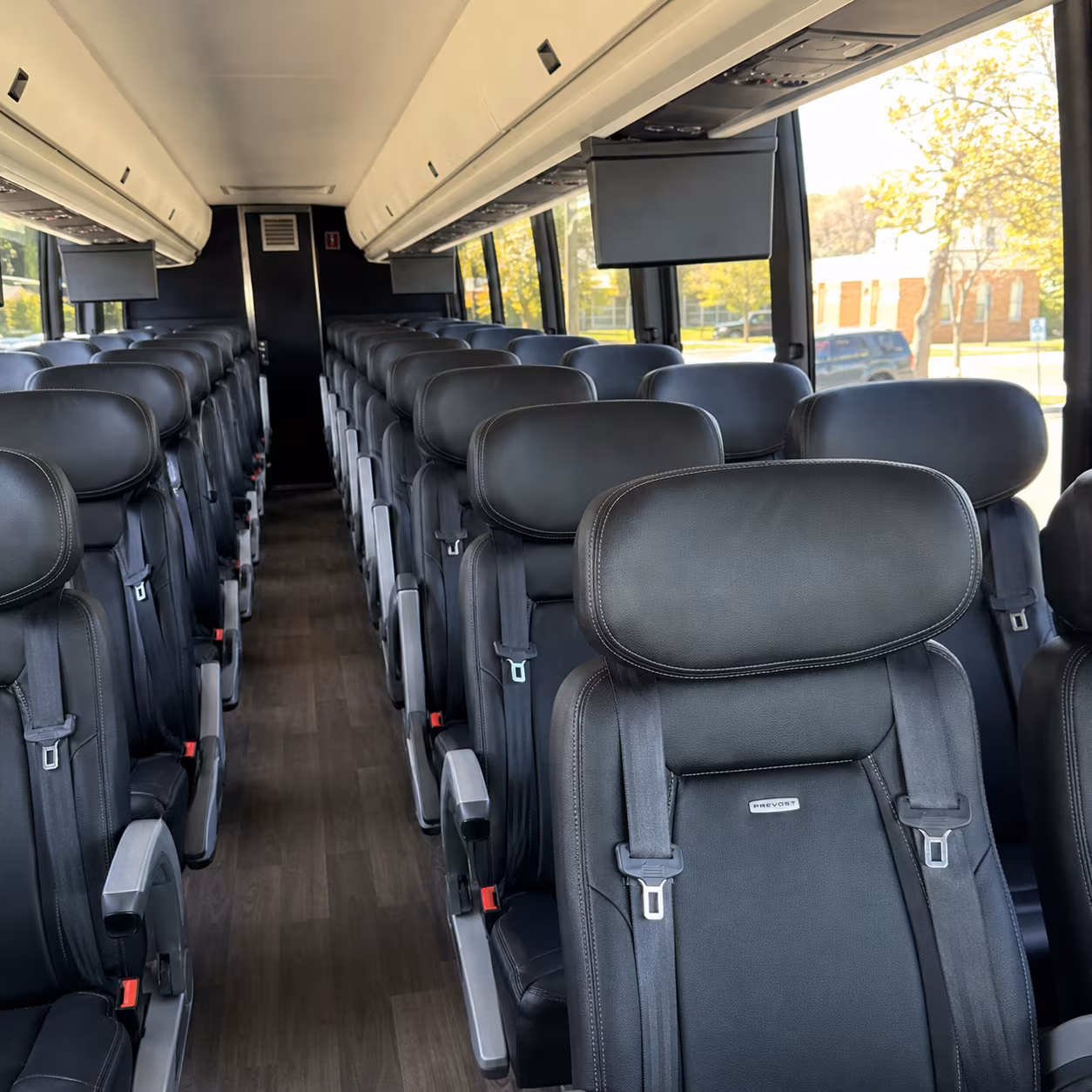 lynchburg 45 passenger charter bus inside