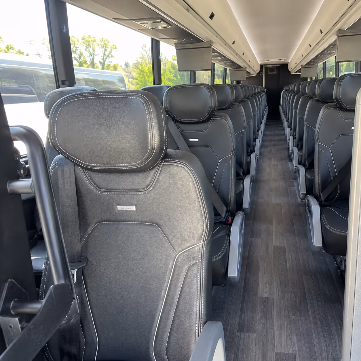 lynchburg 47 passenger charter bus interior
