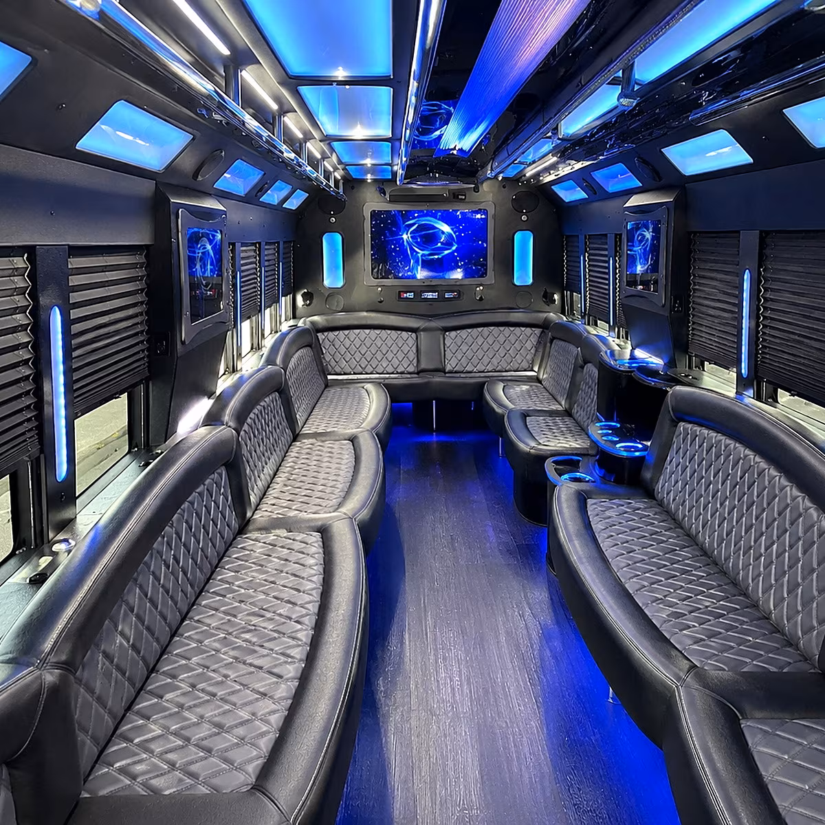 transportation buses for large group concert outings and corporate event nights
